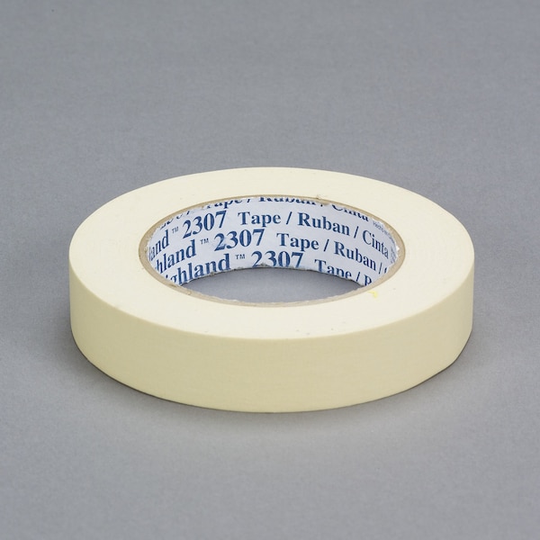 Masking Tape, 1/2x60 yd., Natural, PK72, 1/2" W x 60 yds L, Natural, 72 PK